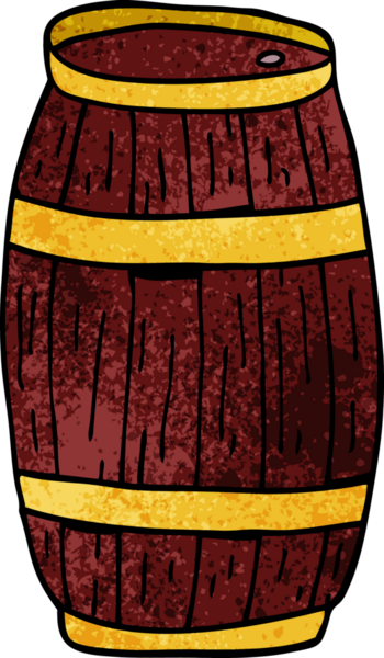 Bir insan tarafından çizilmiş bir fıçının karalaması.