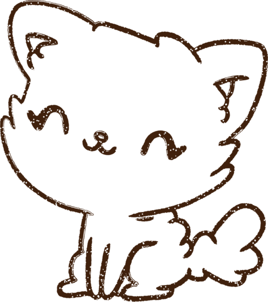 Sevimli Kedi Kömürü Bir insan tarafından çizilmiş