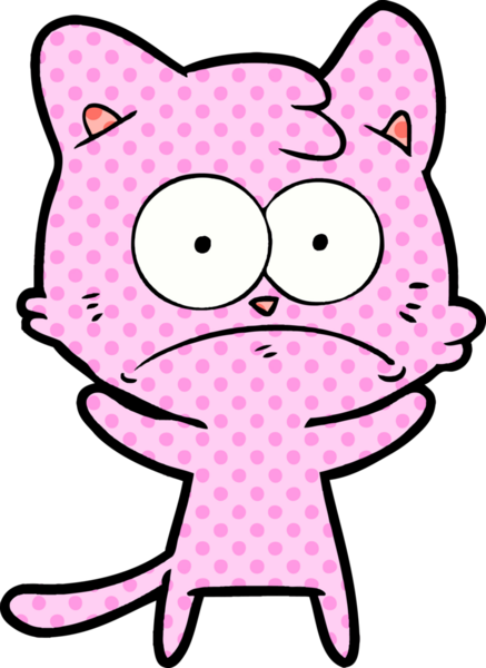 bir insan tarafından çizilmiş sinirli bir kedi.