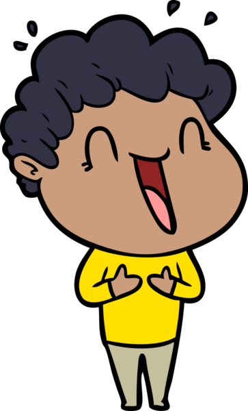 Bir insan tarafından çizilmiş mutlu bir adam.