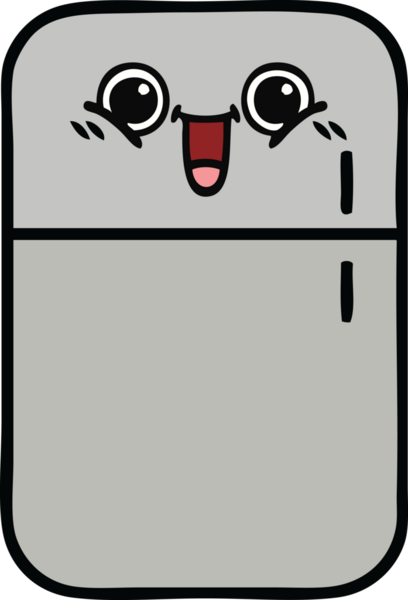 Bir insan tarafından çizilmiş buz dolabı karikatürü.