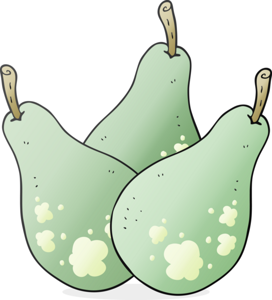 Bir insan tarafından çizilmiş serbest çizim armutları