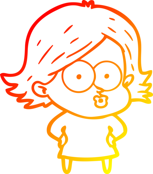 Bir insan tarafından somurtulmuş çizgi film kızı çizimi.