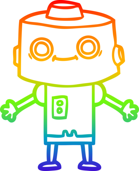 gökkuşağı gradyan çizgisi bir insan tarafından çizilmiş robot çizgi