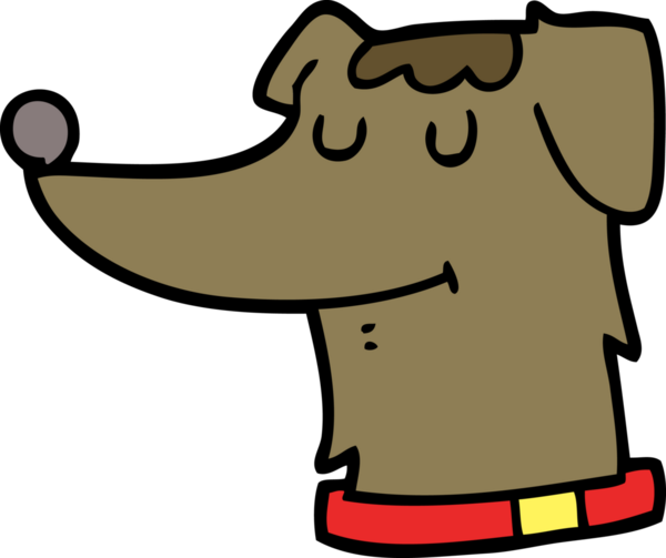 Bir insan tarafından çizilmiş çizgi film köpeği.