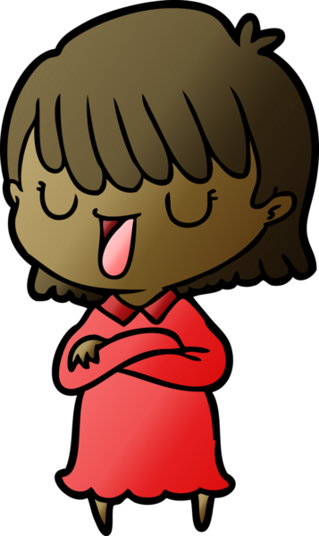 Bir insan tarafından çizilmiş karikatür kadın.