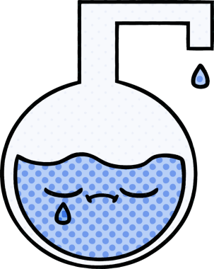 Bir insan tarafından çizilmiş bir bilim deneyinin çizgi romanı.