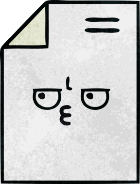 Bir insan tarafından çizilmiş bir kağıdın retro grunge desen karikatürü