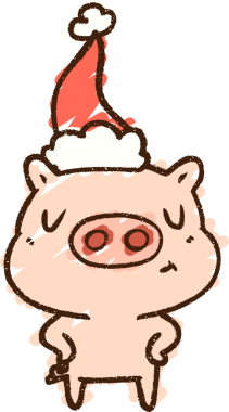 Bir insan tarafından çizilmiş neşeli domuz tebeşiri.