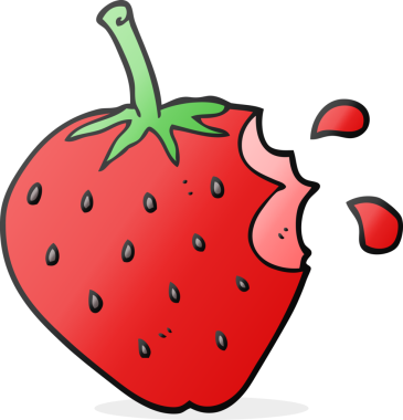 Bir insan tarafından çizilmiş serbest çizim çilek.