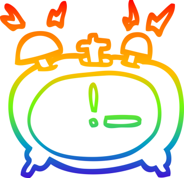 gökkuşağı gradyan çizgi çizimi bir insan tarafından çizilmiş bir çizgi film çalar saat