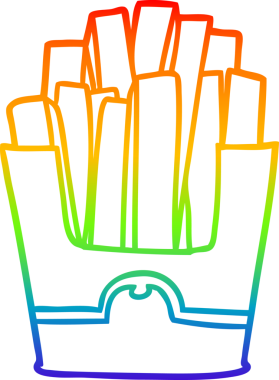 Bir insan tarafından çizilmiş abur cubur kızartmasının çizimi.