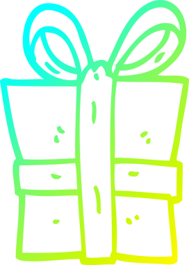 Bir insan tarafından çizilmiş bir çizgi filmin soğuk gradyan çizimi.