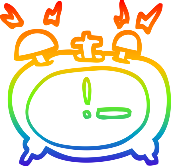 gökkuşağı gradyan çizgi çizimi bir insan tarafından çizilmiş bir çizgi film çalar saat