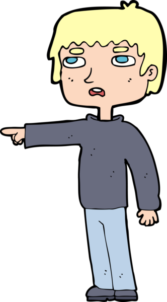 Çizgi film çocuğu bir insan tarafından çizilmiş.