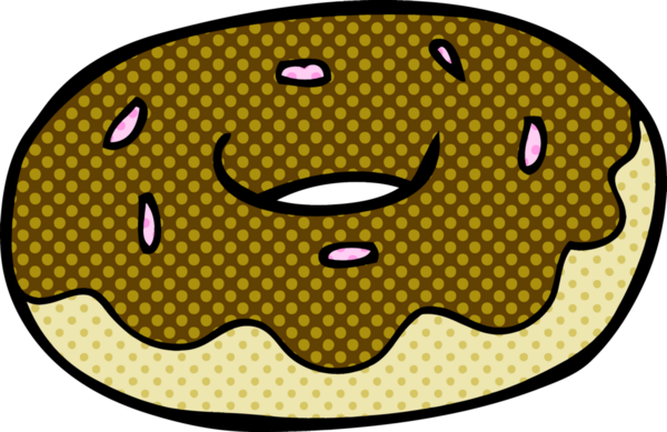 Bir insan tarafından çizilmiş çizgi film çöreği.