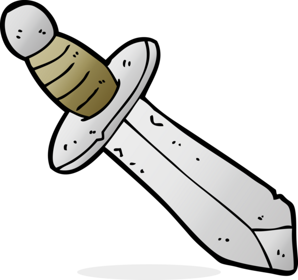 Bir insan tarafından çizilmiş bir kılıç.