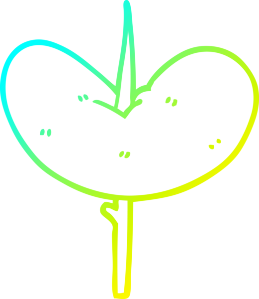 Bir insan tarafından çizilmiş bir çubuğa çizilmiş sosisin soğuk gradyan çizimi