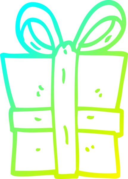 Bir insan tarafından çizilmiş bir çizgi filmin soğuk gradyan çizimi.