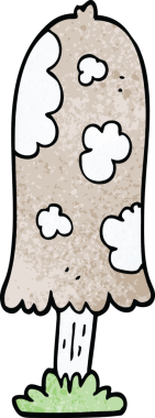 Bir insan tarafından çizilmiş karalama mantarı.