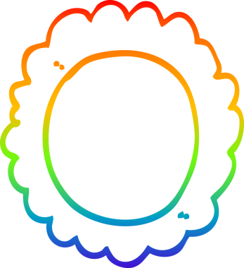 gökkuşağı gradyan çizimi bir insan tarafından çizilmiş bir karikatür çiçeği