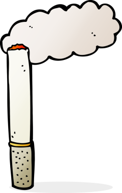 bir insan tarafından çizilmiş çizgi film sigarası