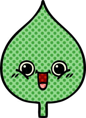 bir insan tarafından çizilmiş dışavurumsal yaprağın çizgi roman tarzı