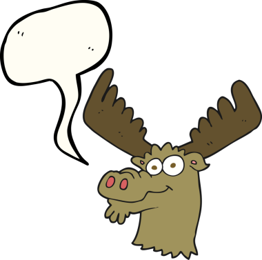 Bir insan tarafından çizilmiş serbest konuşma kabarcığı çizgi film geyiği