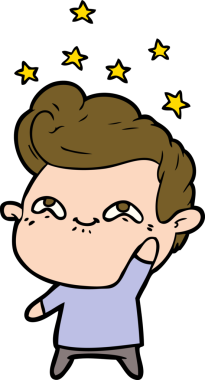 Bir insan tarafından çizilmiş heyecanlı bir çizgi film.