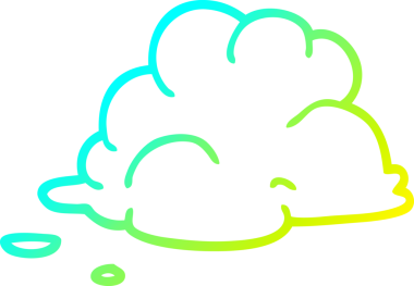 Bir insan tarafından çizilmiş bir karikatür fırtına bulutu çizimi