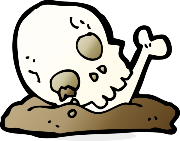 bir insan tarafından çizilmiş eski kemikler.