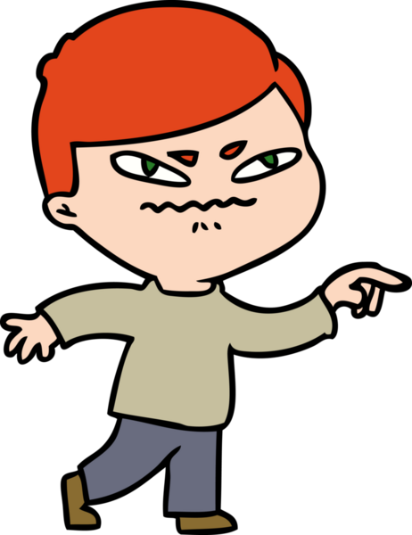 Bir insan tarafından çizilmiş kızgın bir adam.