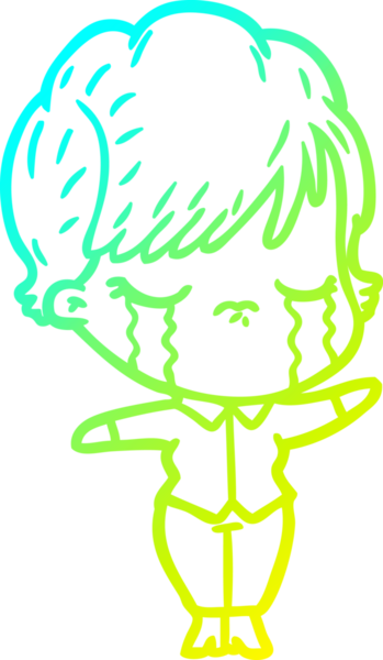 Bir insan tarafından çizilmiş ağlayan bir karikatür çizimi.