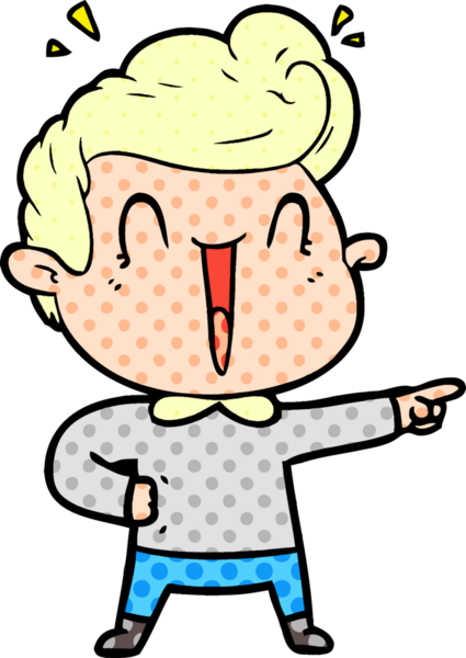 Bir insan tarafından çizilmiş heyecanlı bir çizgi film.