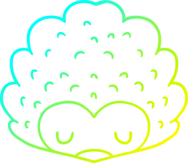 Bir insan tarafından çizilen kirpinin soğuk gradyan çizgisi