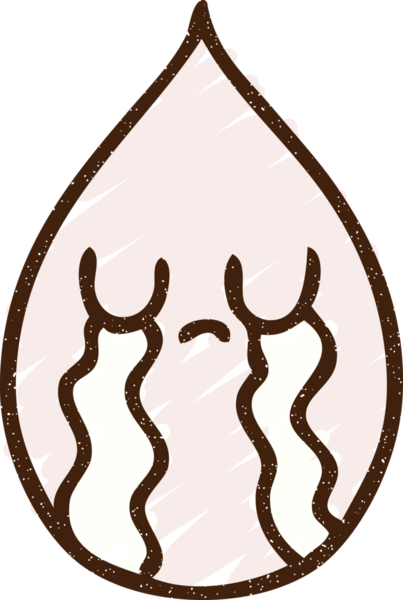 Ağlayan Gözyaşı Tebeşiri Bir insan tarafından çizilmiş