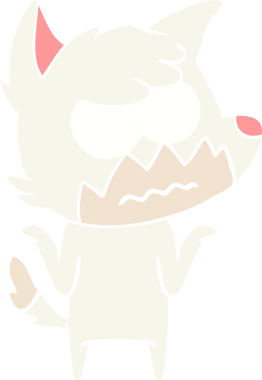 Bir insan tarafından çizilmiş düz renkli çizgi film.