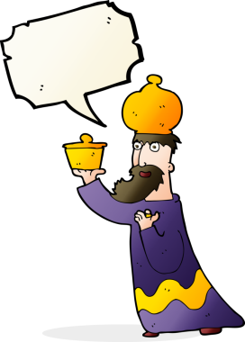 Bir insan tarafından çizilmiş üç bilge adamdan biri.