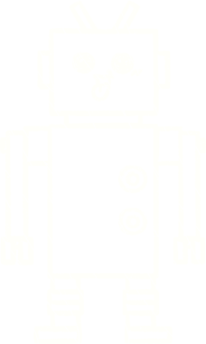 Bir insan tarafından çizilen Mutlu Robot Tebeşiri