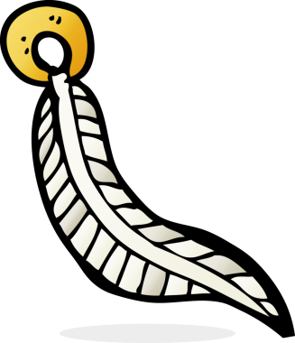 bir insan tarafından çizilmiş karikatür tüyü anahtarlığı