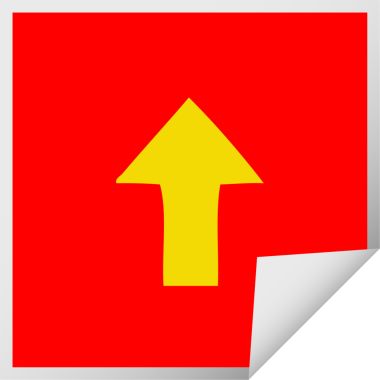 Bir insan tarafından çizilmiş bir okun kare soyulmuş karikatürü.