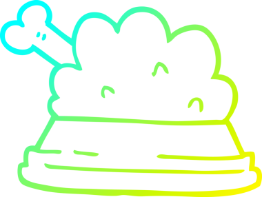 Bir insan tarafından çizilmiş bir çizgi film hayvan yiyeceği çizimi.