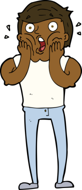 Bir insan tarafından çizilmiş nefes nefese kalmış bir adam.