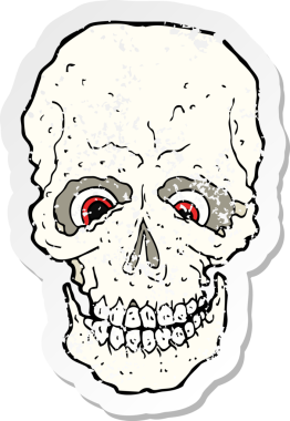 Bir insan tarafından çizilmiş ürkütücü bir karikatürün gerilimli yapıştırması.