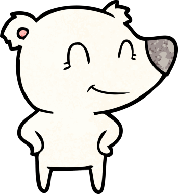 Bir insan tarafından çizilmiş kutup ayısı karikatürü