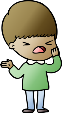 Çizgi film bir insan tarafından çizilmiş stresli adam