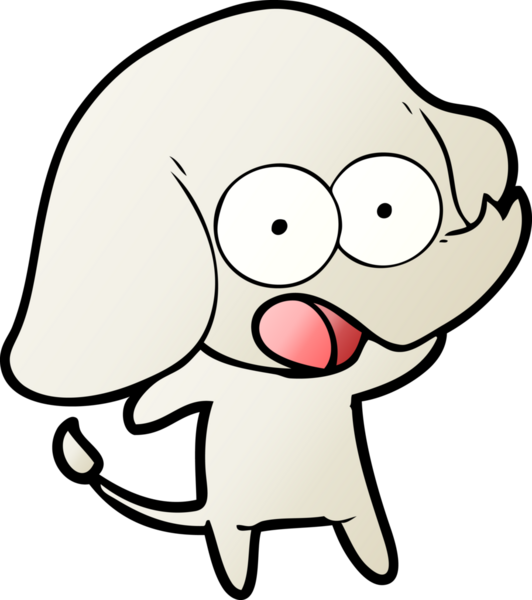 Bir insan tarafından çizilmiş şirin bir fil.