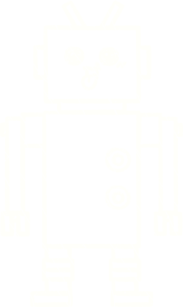 Bir insan tarafından çizilen Mutlu Robot Tebeşiri