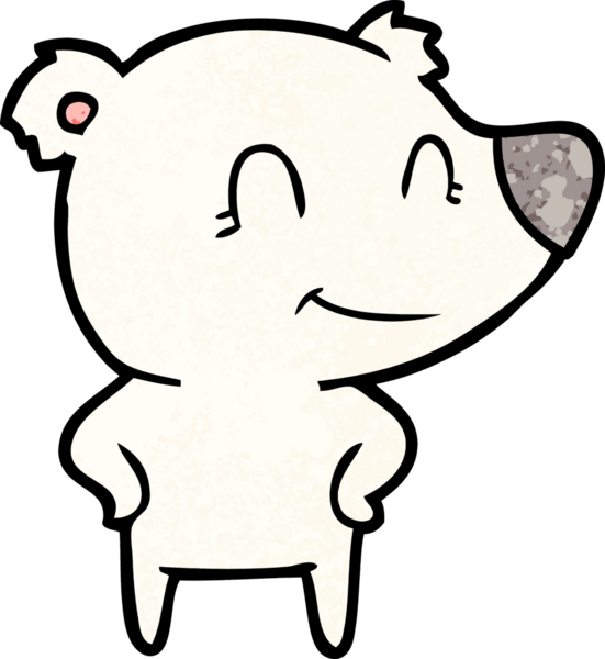 Bir insan tarafından çizilmiş kutup ayısı karikatürü