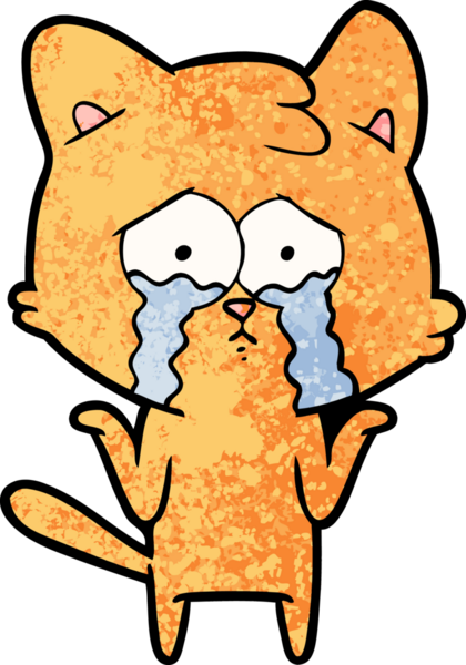 Bir insan tarafından çizilmiş çizgi film kedisi.